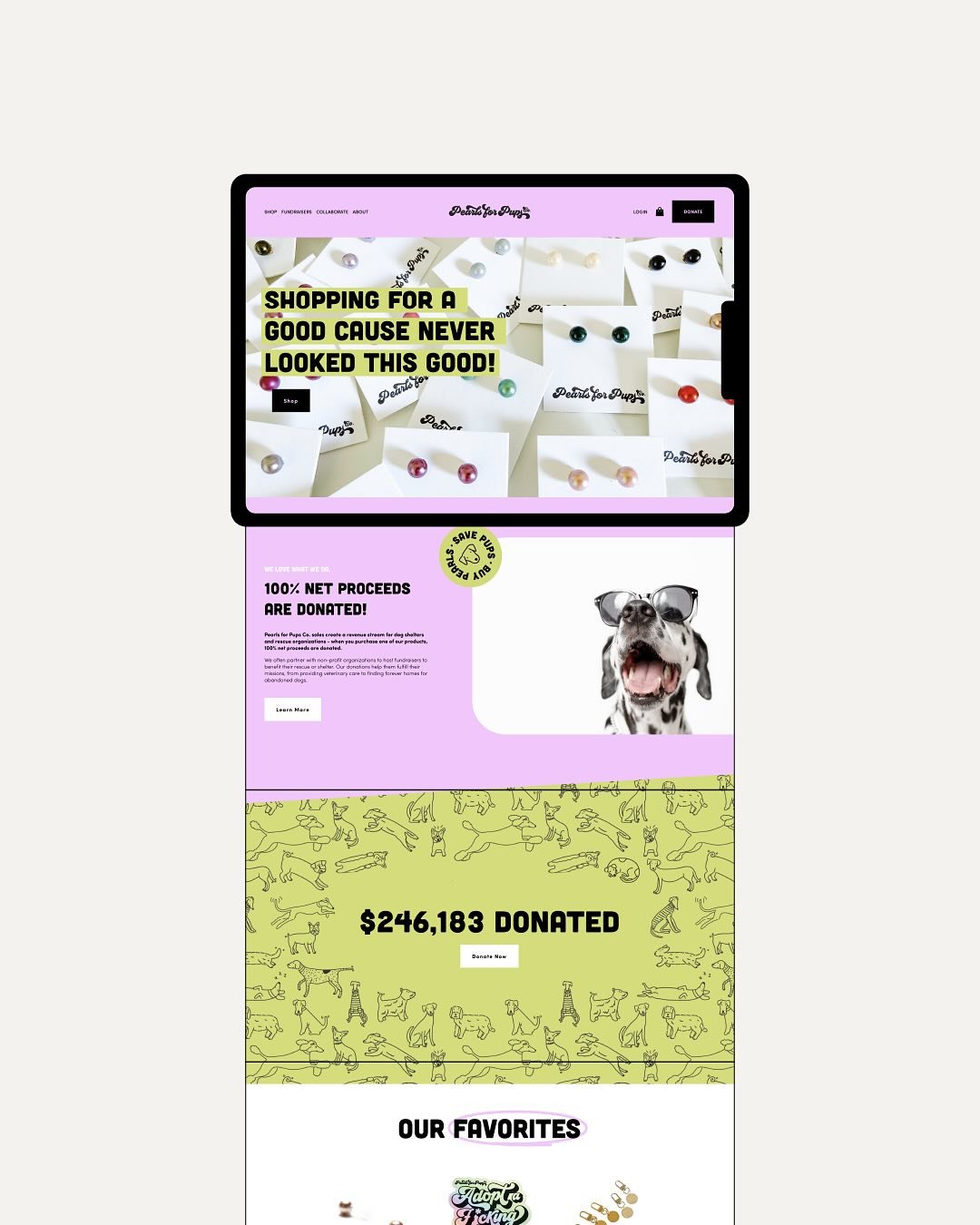 ✨ Fresh, vibrant website update for @pearlsforpupsco 🐶 

#pearlsforpups #pearlsforpupsco #nonprofit #donatetodogs #websitedesign #websiterefresh #sykesvillemd designer #sykesvillemainstreet #graphicdesign #graphicdesigner #webdesign #squarespace #no