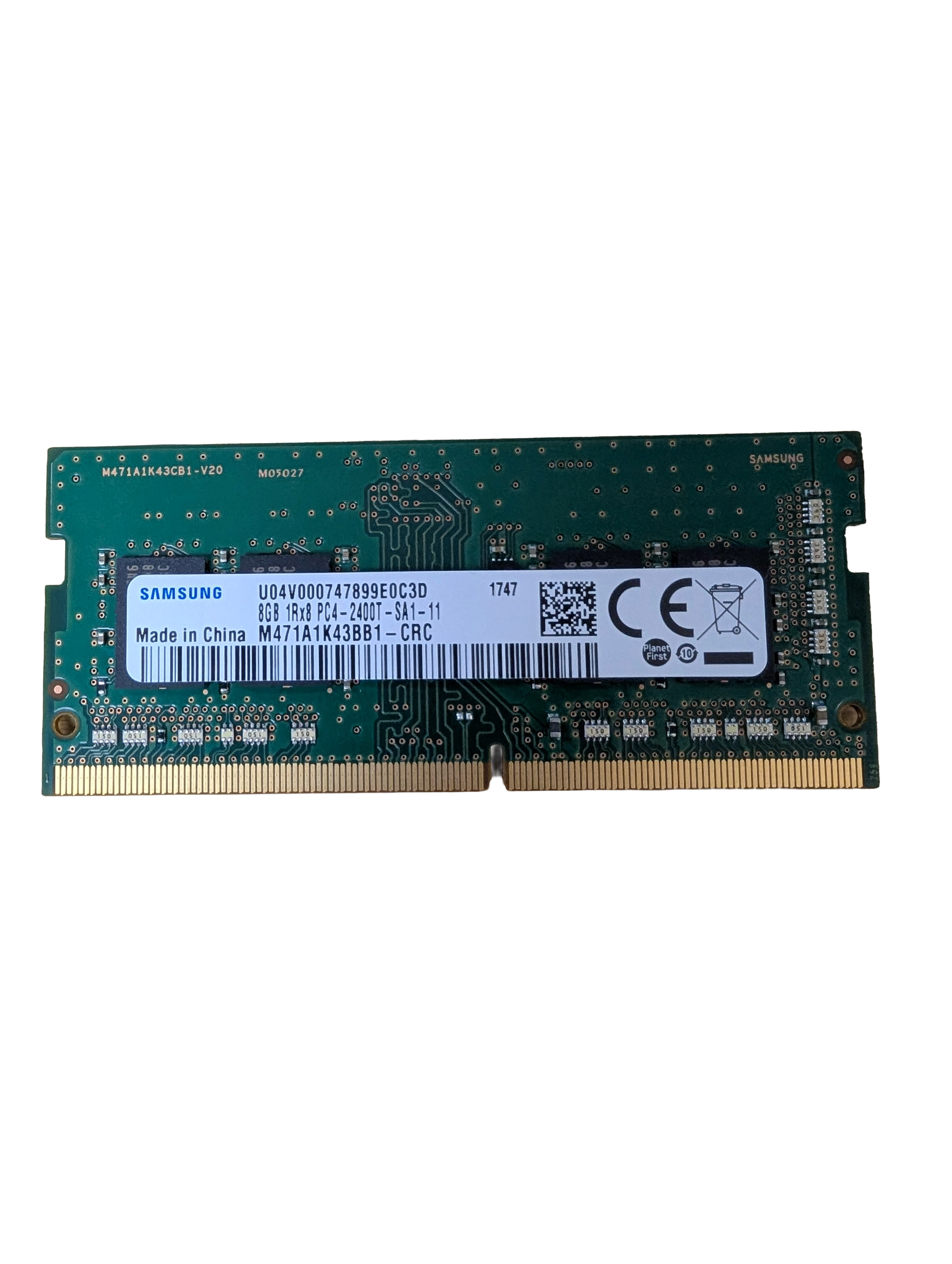 8GB DDR4 2400MHz Laptop Memory – PC4‑2400T SODIMM RAM Module (Refurbished)