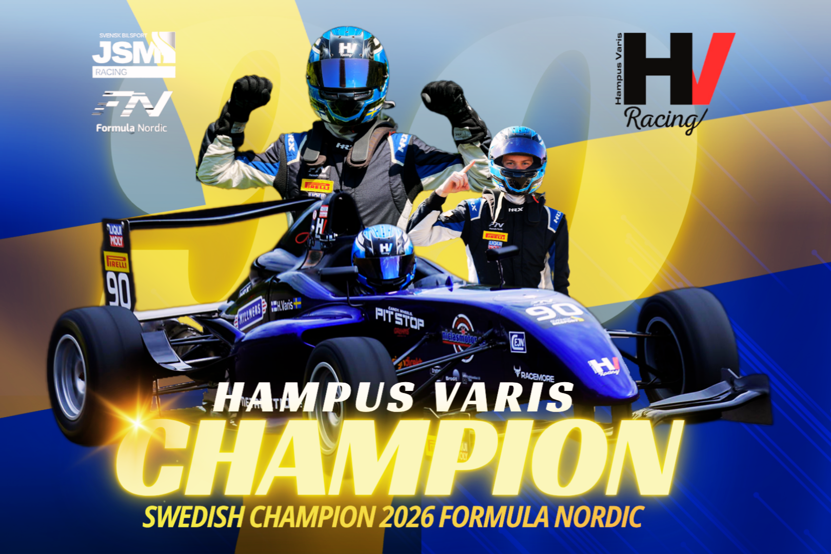 Hampus Varis säkrar SM-guldet rekordtidigt i Formula Nordic - skriver svensk motorsporthistoria
