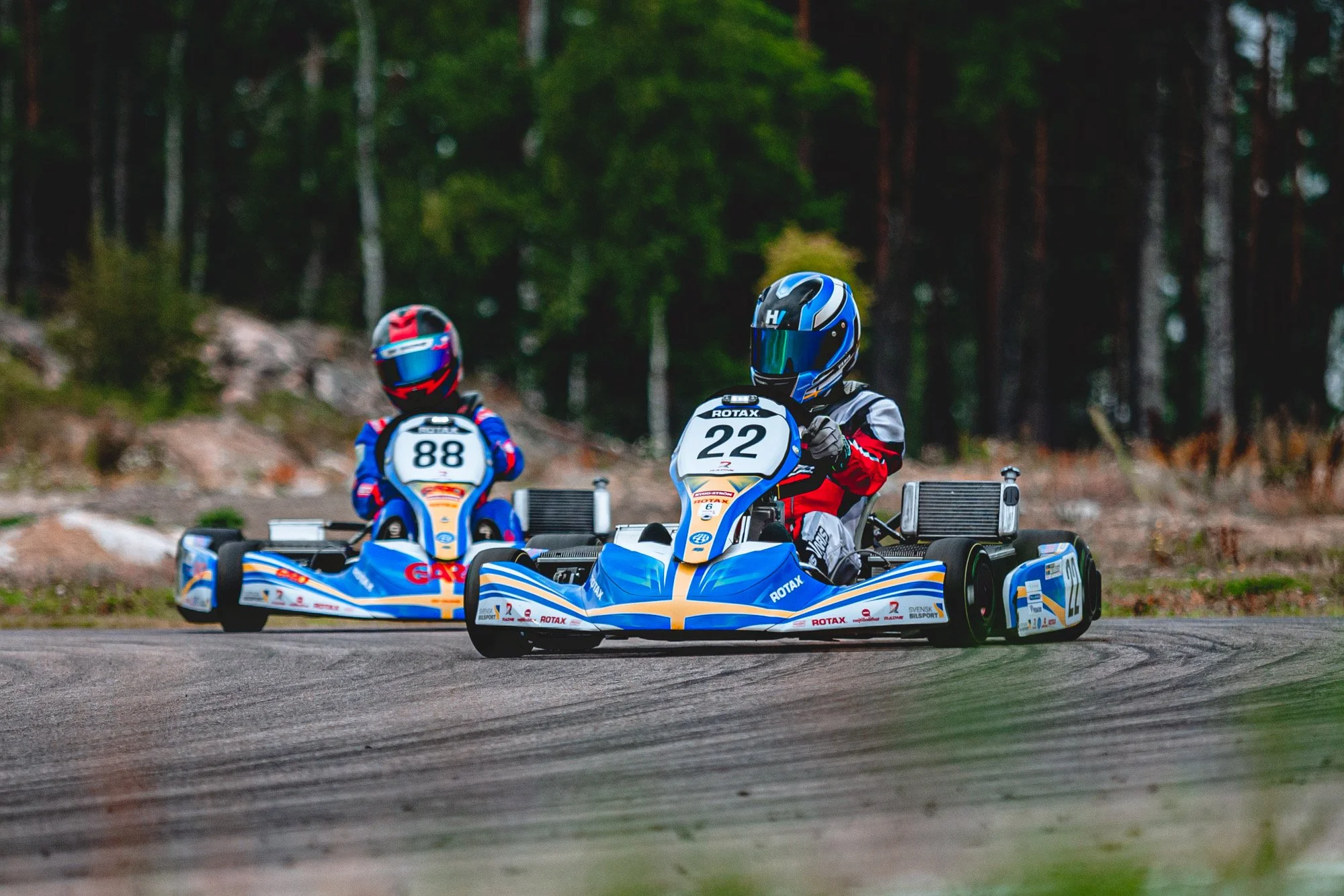 Hampus Varis tävlar i SM i el-kart E20 och vinner brons