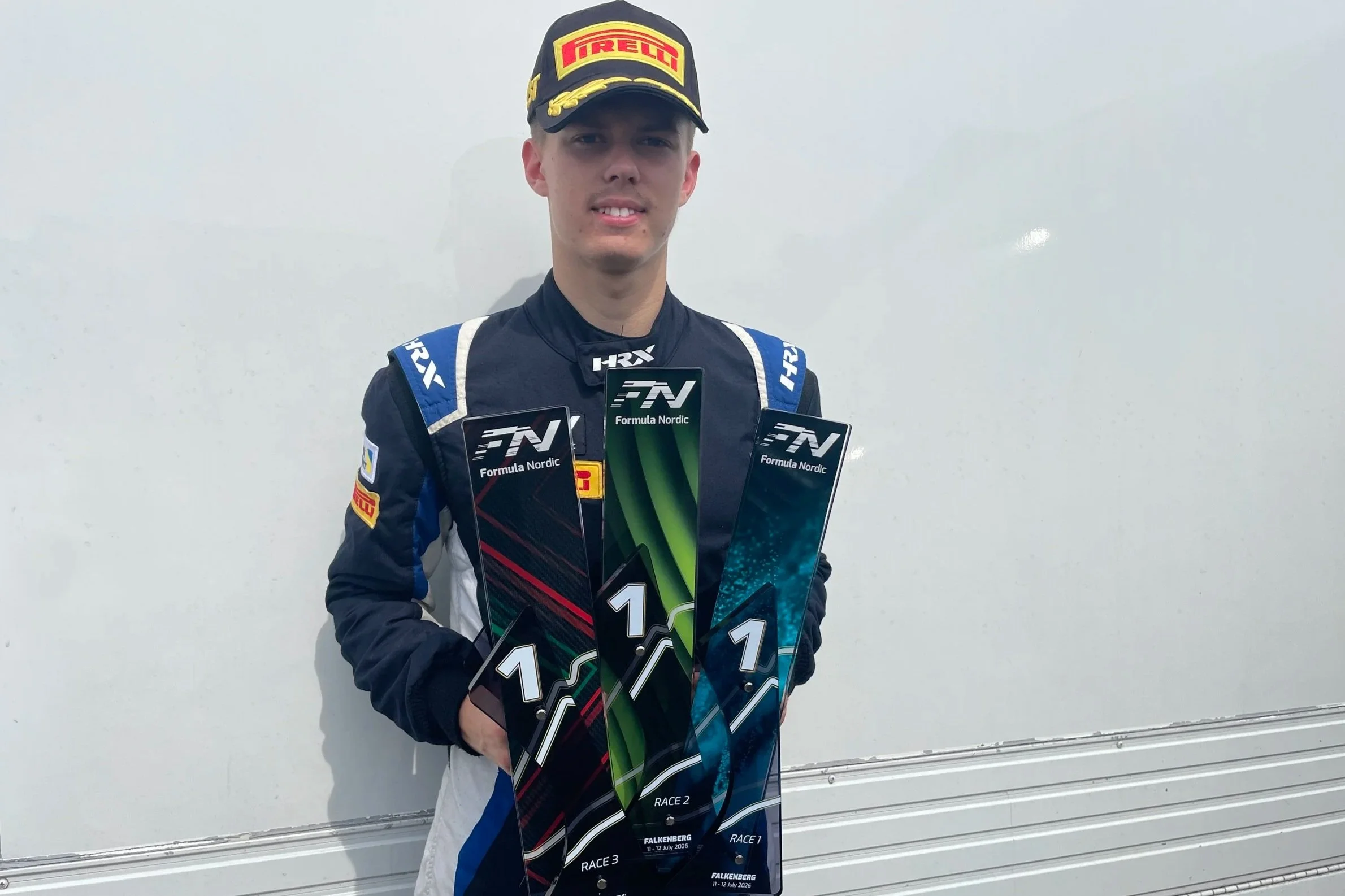 Hampus Varis tredje raka Grand Slam för säsongen 2026 i Formula Nordic