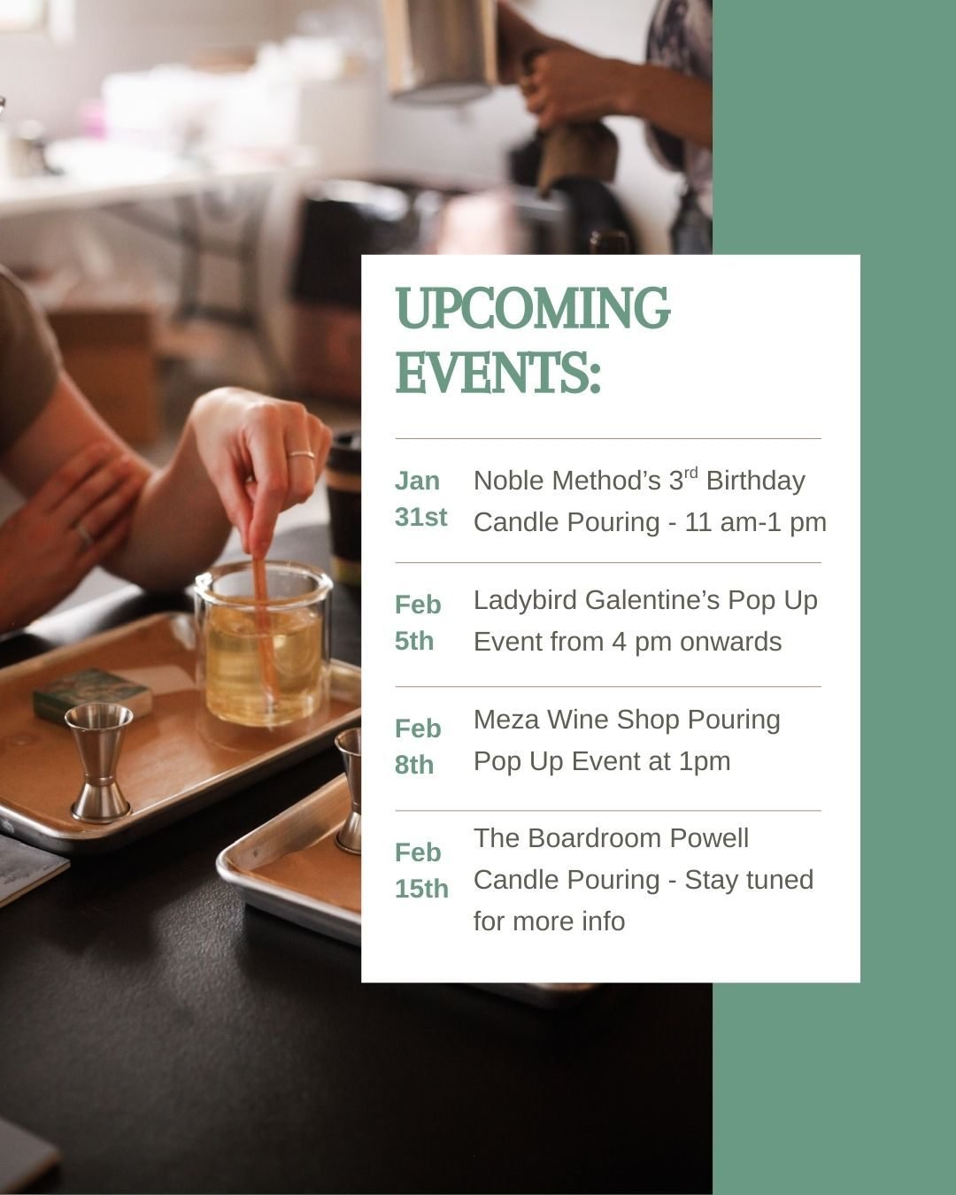 Winter is our season to gather ✨

When things slow down outside, we lean into connection&mdash;workshops that feel cozy and creative, pop-ups that invite you to linger, and moments made to be shared. There&rsquo;s a little something for everyone this