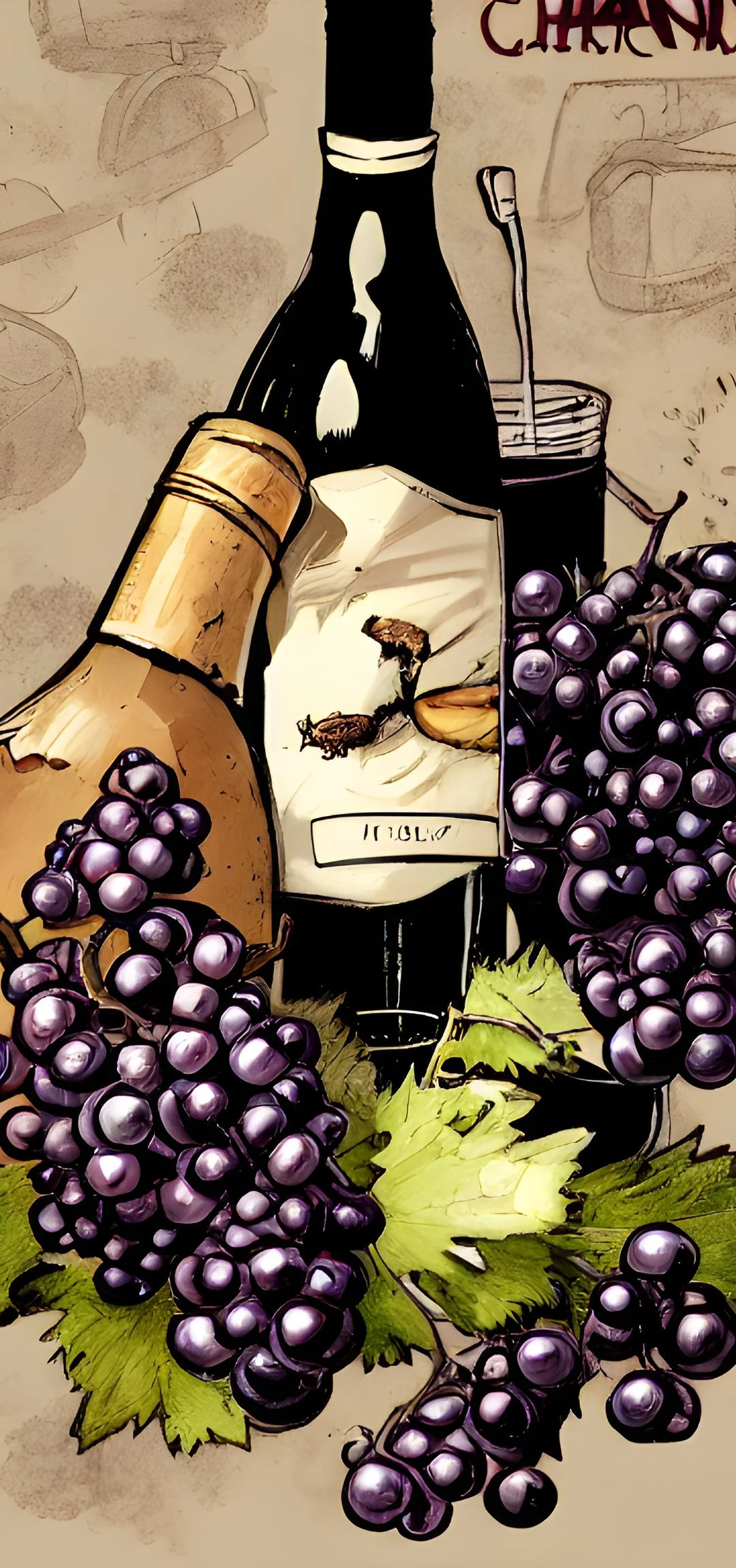 grapes, Brie, bread, wine barrel, wine glass, wine bottle, euro pub, charcuterie biopunk (3).jpg