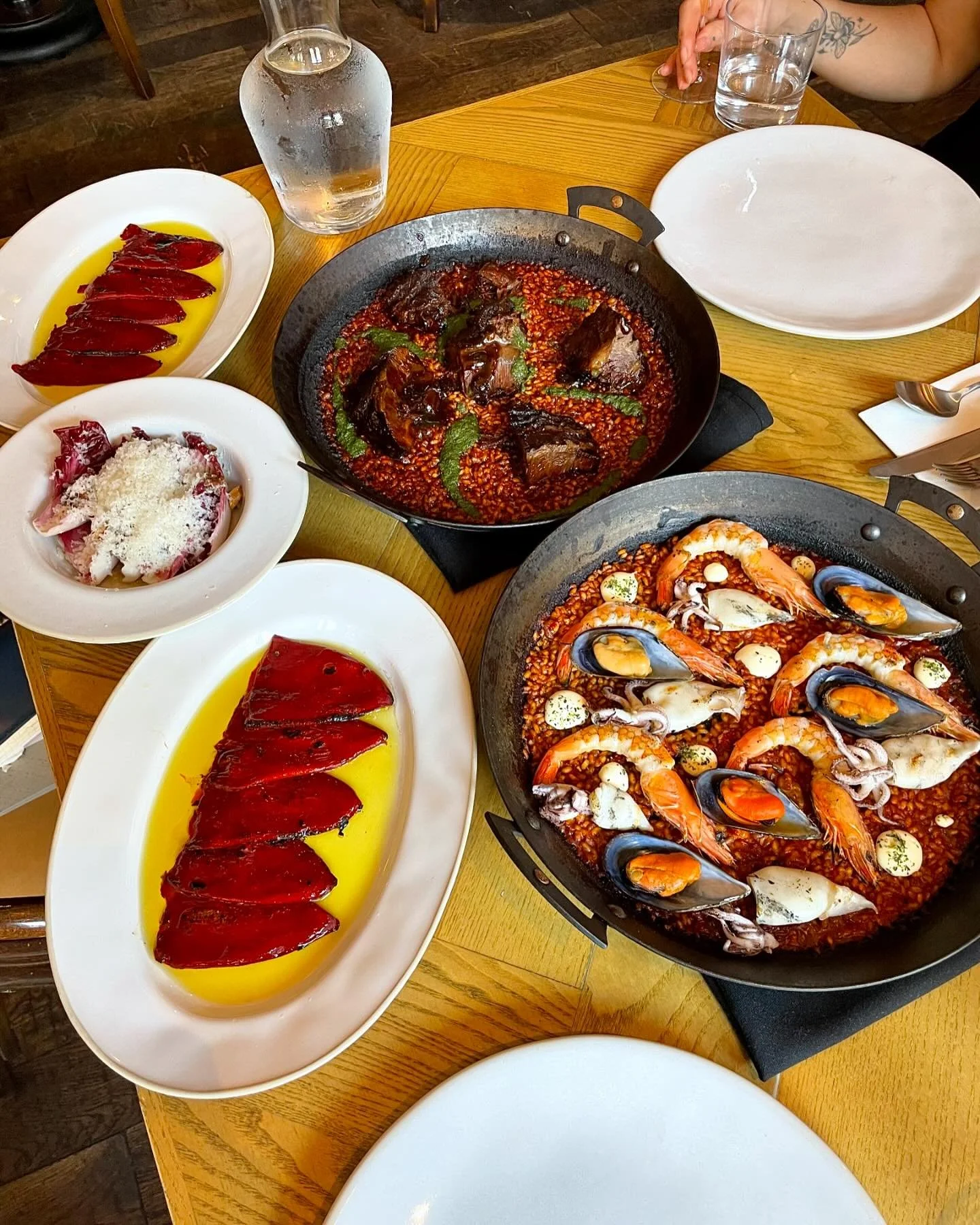 Sharing paellas on Sundays at @asador44

&pound;60 to share between 2 with the choice of:
- Beef rice, ex dairy ox cheek, salsa verde.
- Seafood rice, crab bisque, baby squid, mussels, prawns.

Both options are excellent but if I HAD to pick a favour