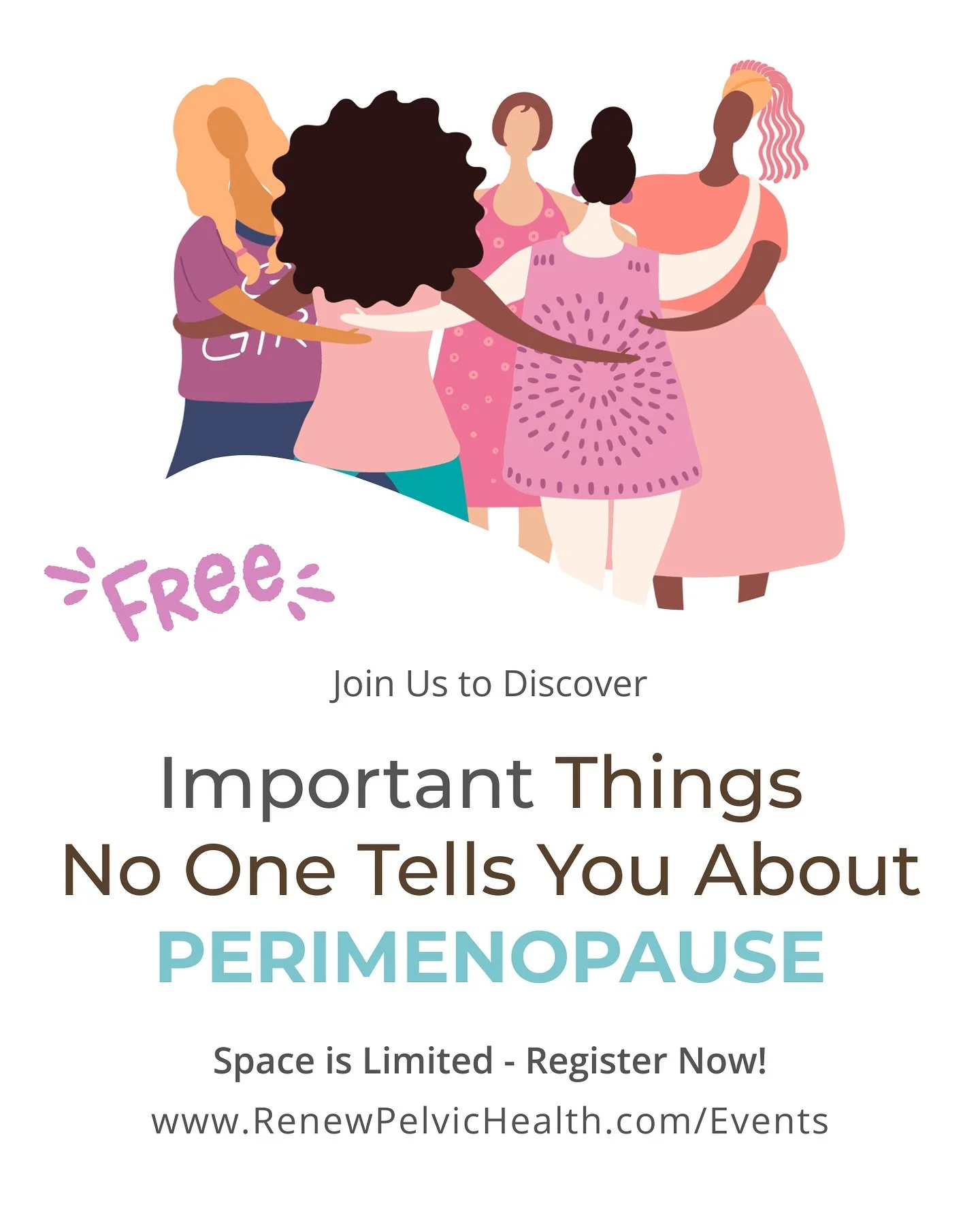 This is a talk you won’t want to miss!
Join us to discover important things that no one tells you about perimenopause. There’s more than eating lots of protein and lifting heavy weights that will help you get through this time of life!