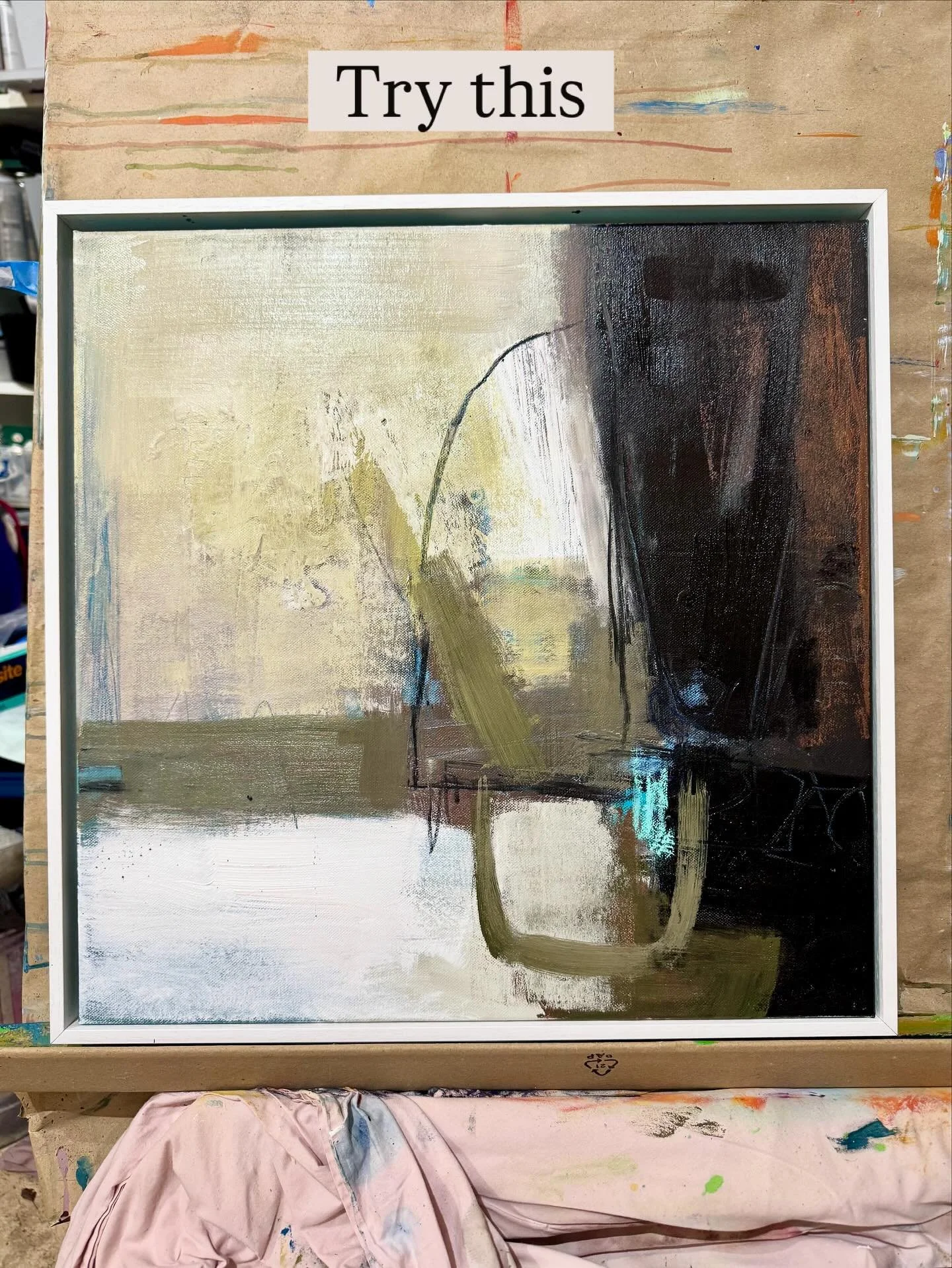 Looking at work in my sourcebook that I made on the most wonderful week at @coombefarmstudios with the inspirational @davidmankinart I decided to scale this piece up

Such an interesting process that leads to experimentation and pushes you to not get