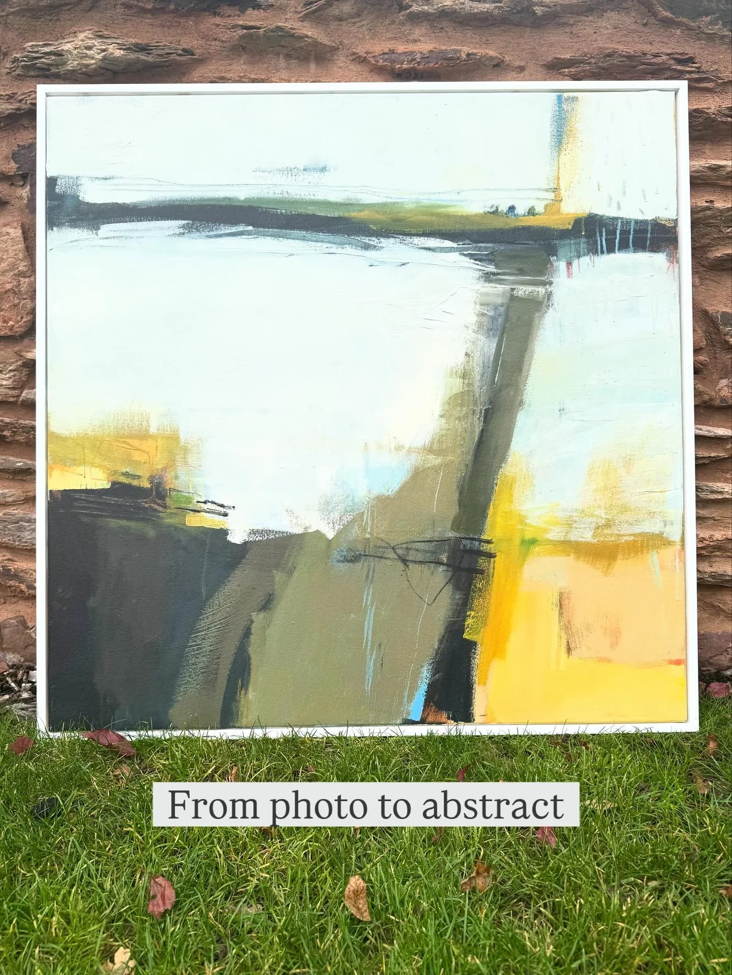 Yup it&rsquo;s definitely autumn 🍂 

My silver birch has got the most gorgeous colour leaves at the moment apparently due to our fantastic summer

From a cropped photo (swipe) I found a stunning palette that just inspired this abstract landscape

Wh