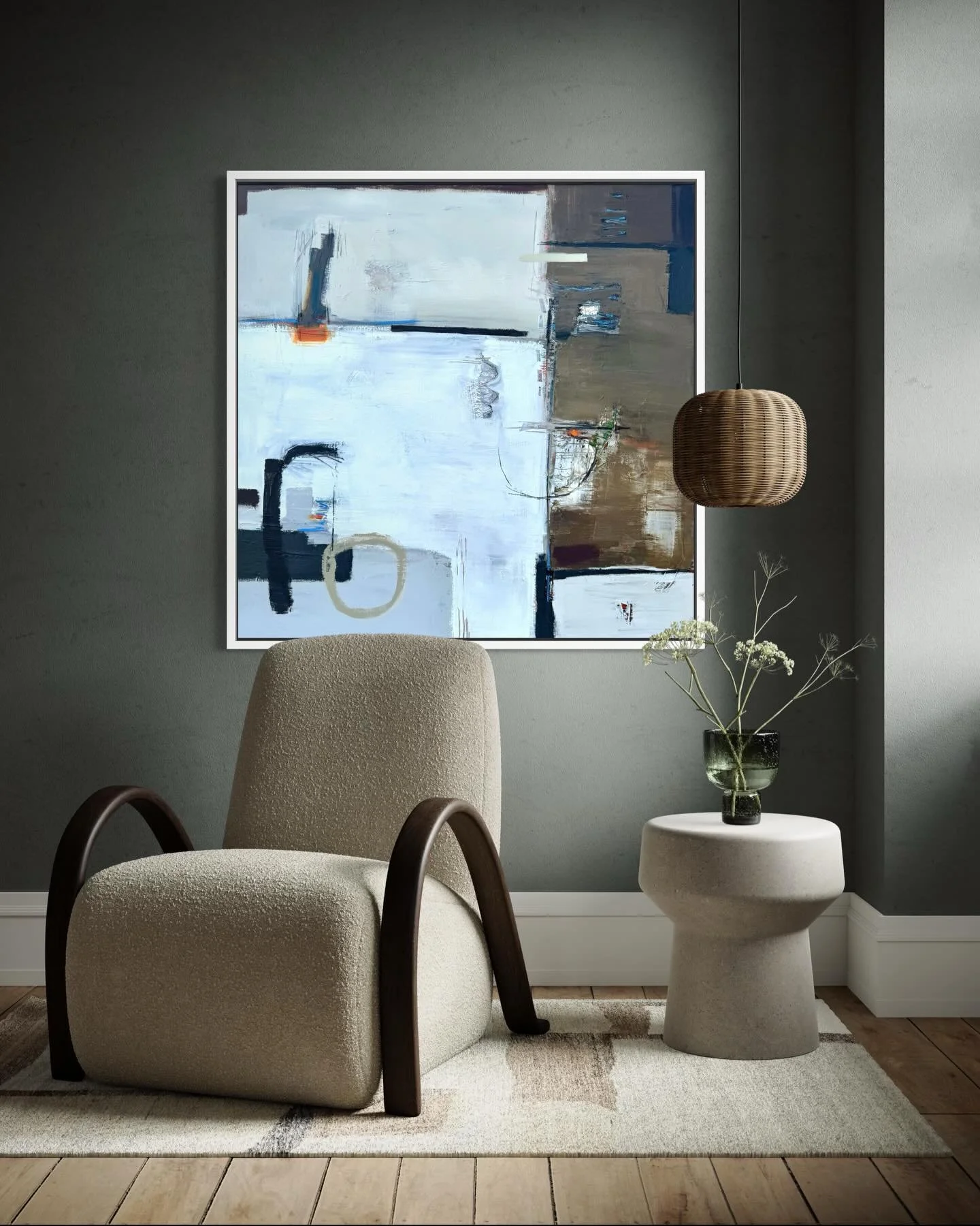 It&rsquo;s always a lovely moment when a painting gets framed and you have had a bit of time to step back and review what has led to this point

Inspired by the wonderful ambience of the famous mid century furniture and artworks @kettlesyard in Cambr