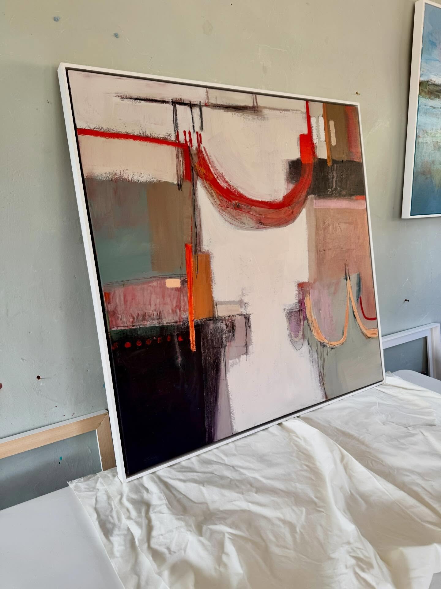 We haven&rsquo;t had many sunsets recently but this painting has been inspired by the quiet blaze of a fading sunset and the apricity of winter

This one and a whole new collection of ten paintings will be at Battersea @affordableartfairuk with @wych