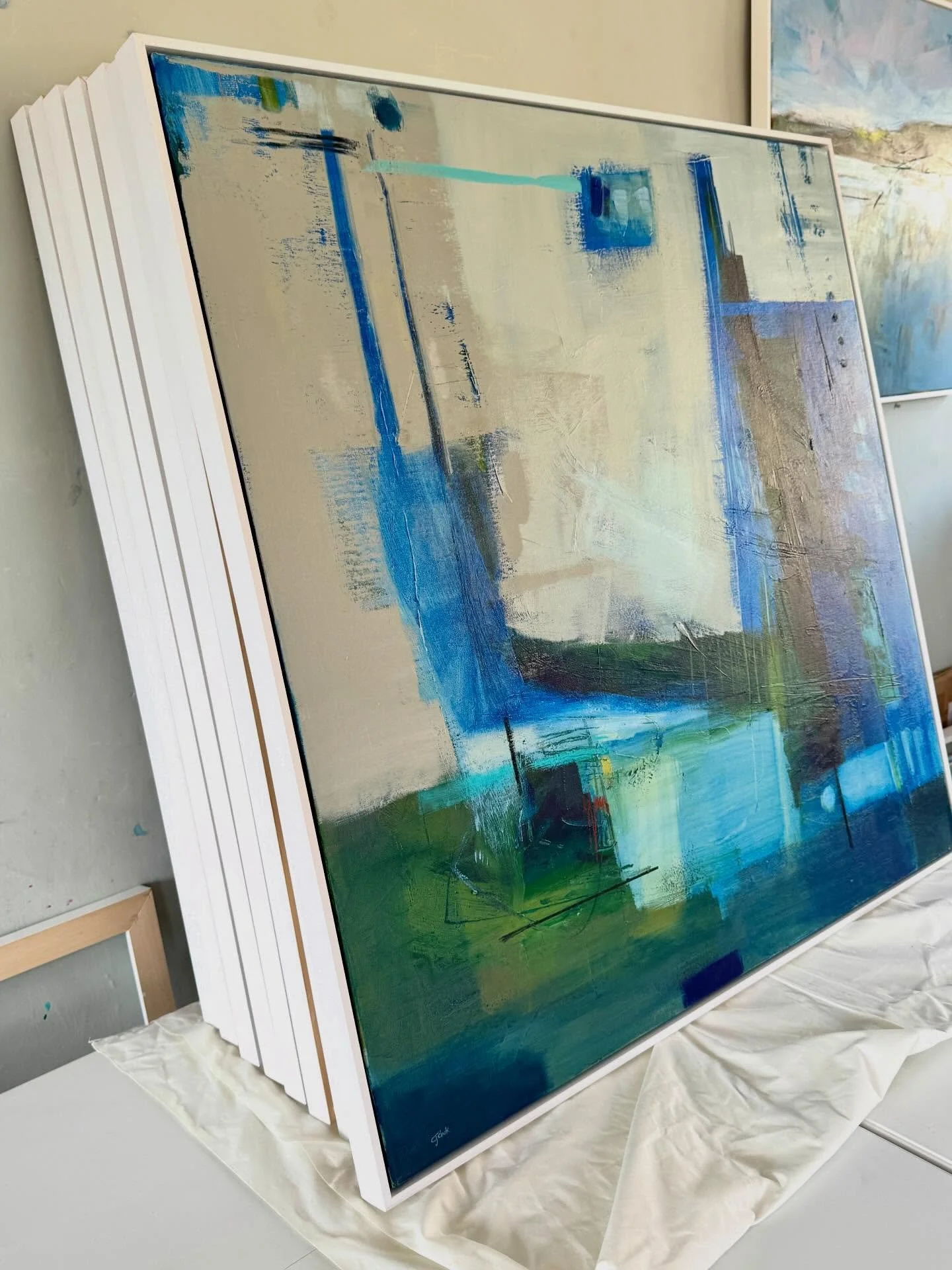 Off to London town

Well Battersea to be exact

The Moon &amp; The Pontoon is a piece of coastal stillness for your special room

See it @affordableartfairuk with @wychwood_art NEXT WEEK!

DM for tickets and see you there at the PV on Wednesday 4th M