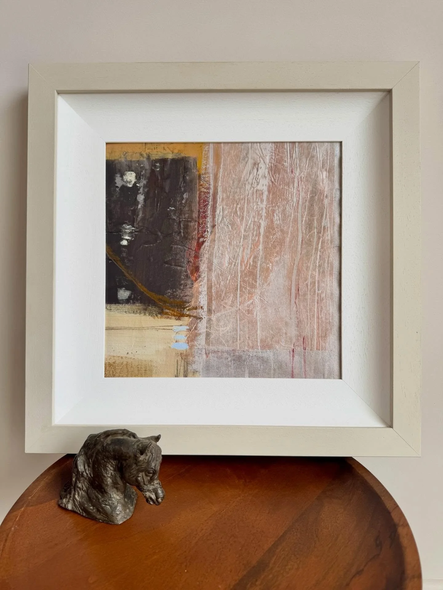 After losing my parents (my father 4 years ago and my mother last year) it&rsquo;s inevitable that strong memories of moments with them weave in and out of my work

This painting includes in its lower layers pages from books of theirs that I have kep