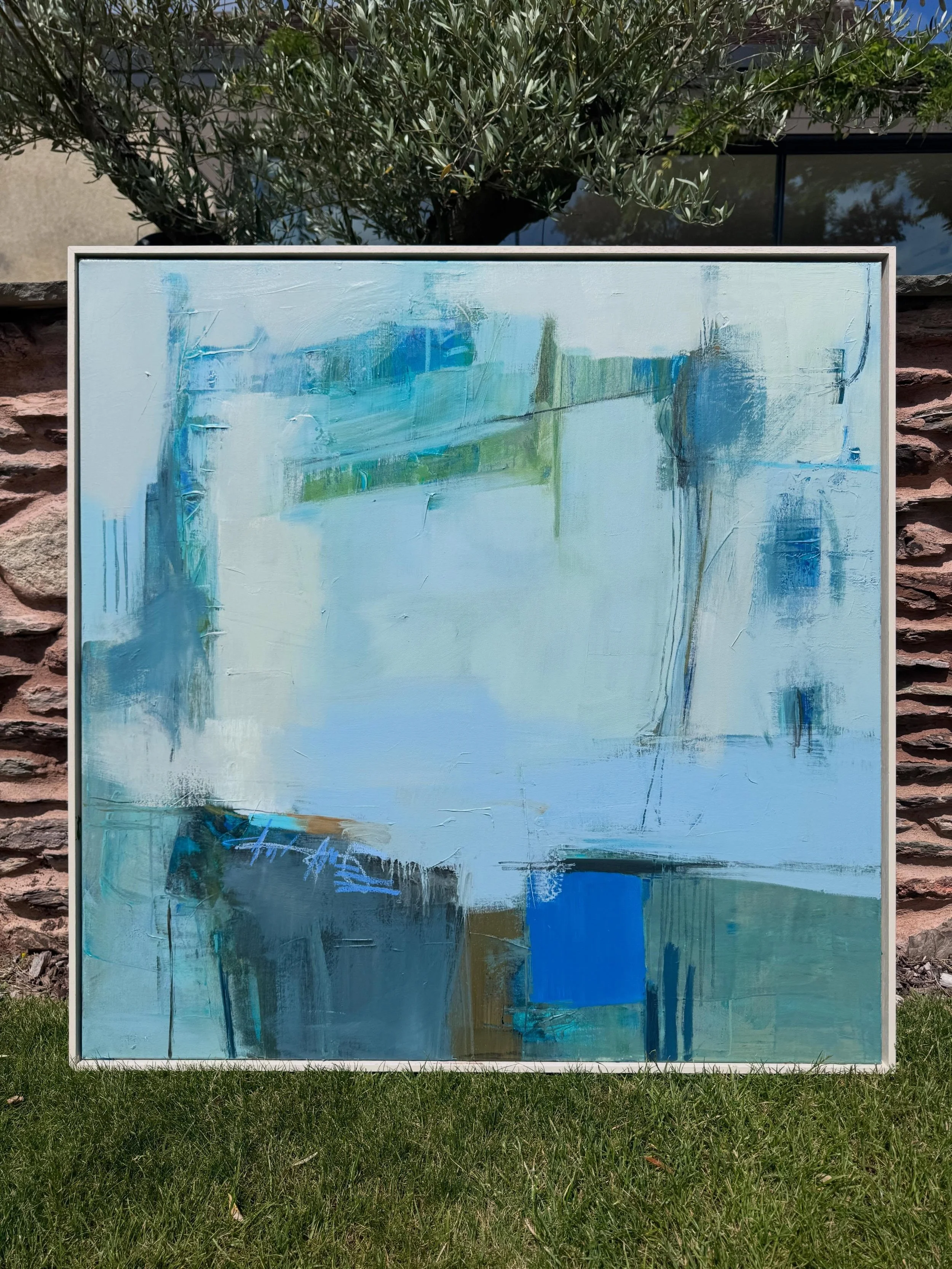 This one started with a big conversation then kept talking all the way through!

You just have to keep the dialogue going and be open to changes.

I do find acrylics and mixed media to be an incredibly versatile media for this multi layered approach 
