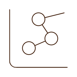 Line graph with three points connected by lines.