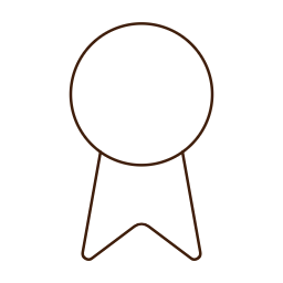 Outline of a trophy with a circular top and a three-pronged base.