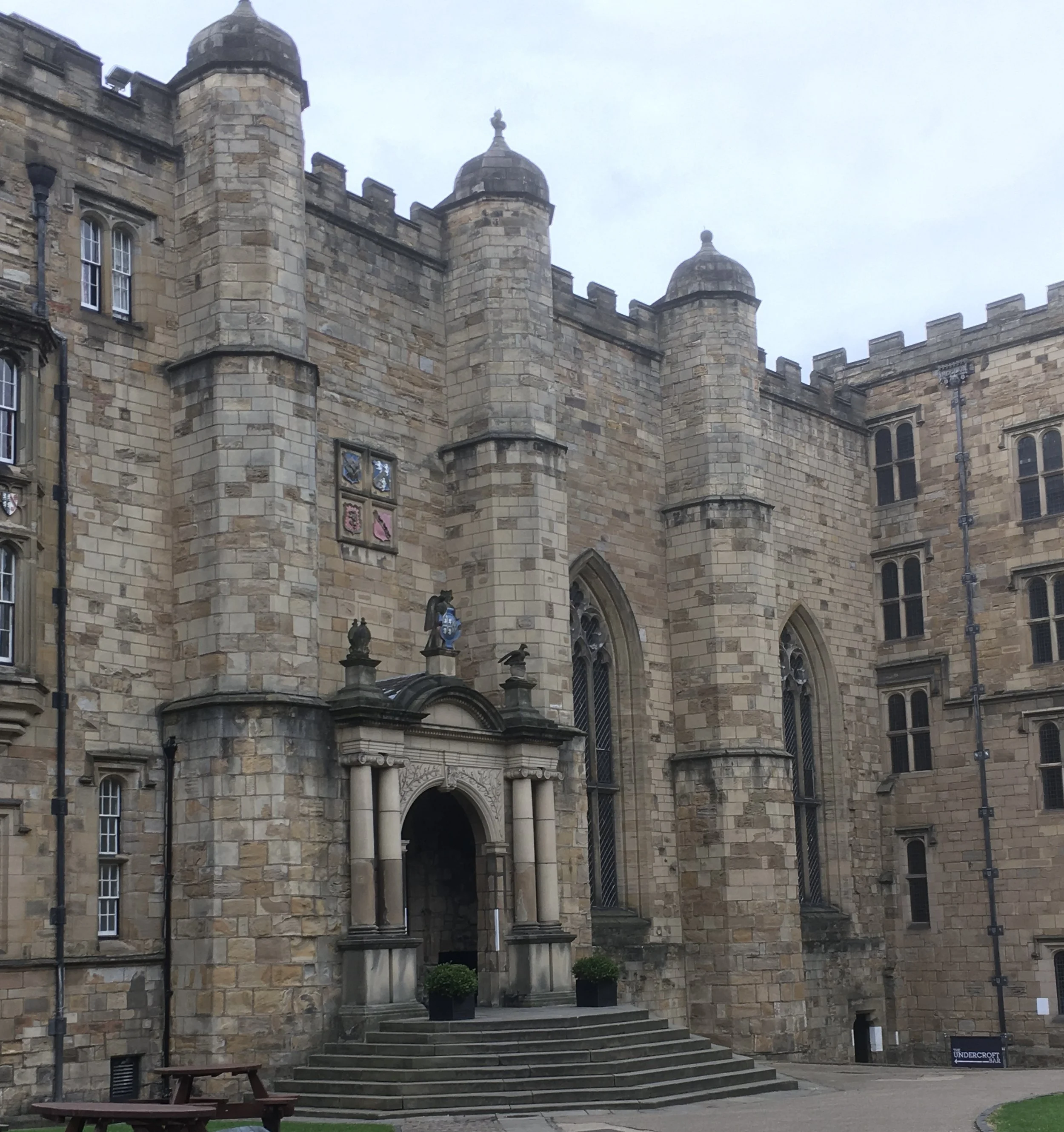 A view of the entrance to Durham Castle