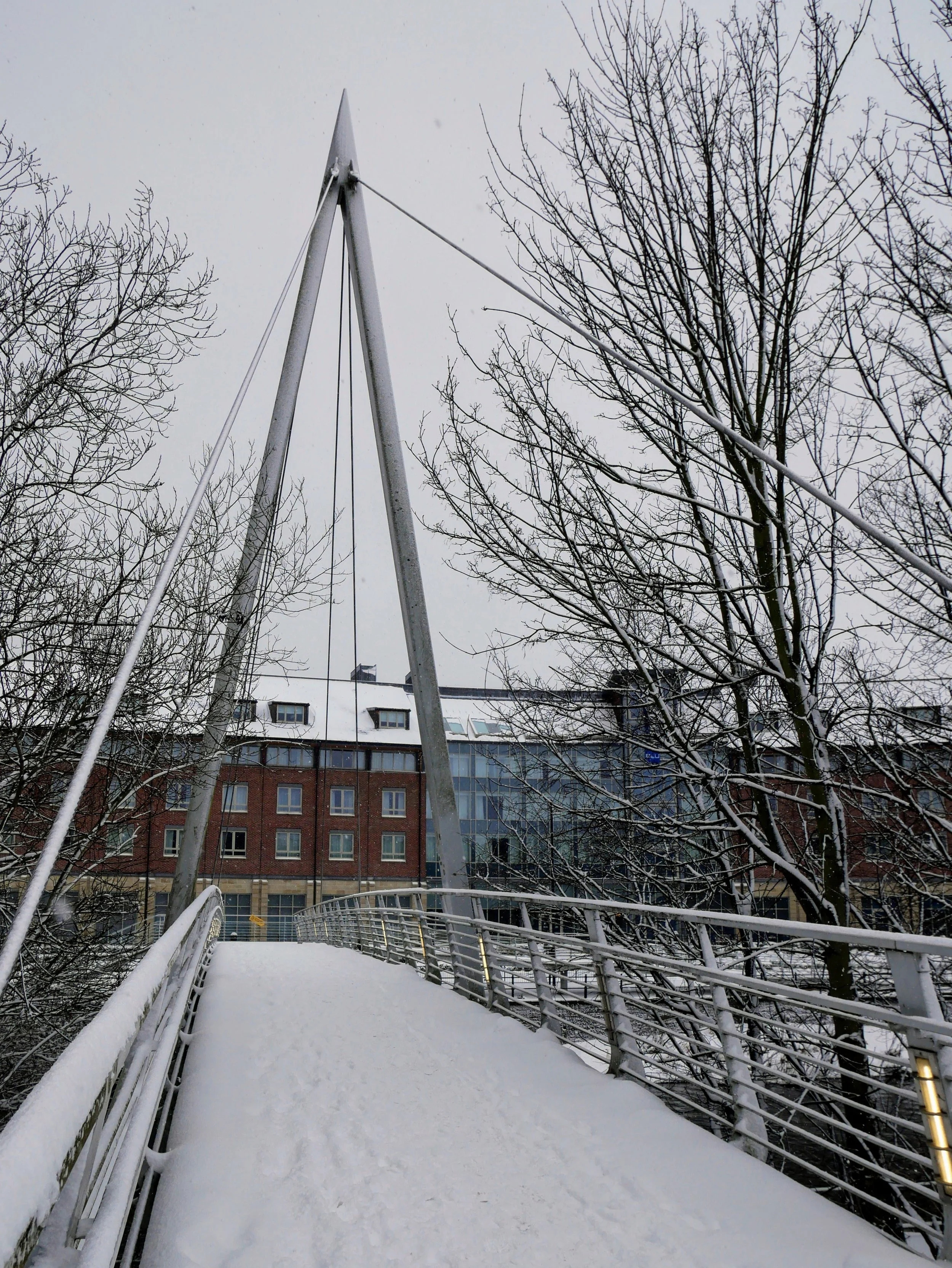 Pennyferry bridge in snow