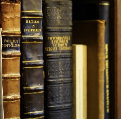 old leather bound books