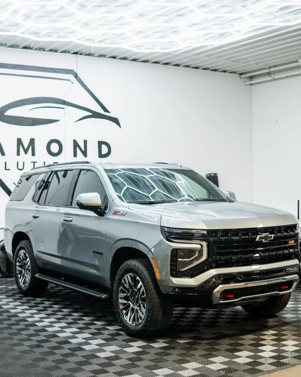 Chevrolet Tahoe came straight from the dealership to us for protection! This truck received our 5 year ceramic coating. Protecting it from road debris, clear coat failure, and stains for years to come. 

Want to schedule your vehicle? 
Contact us tod