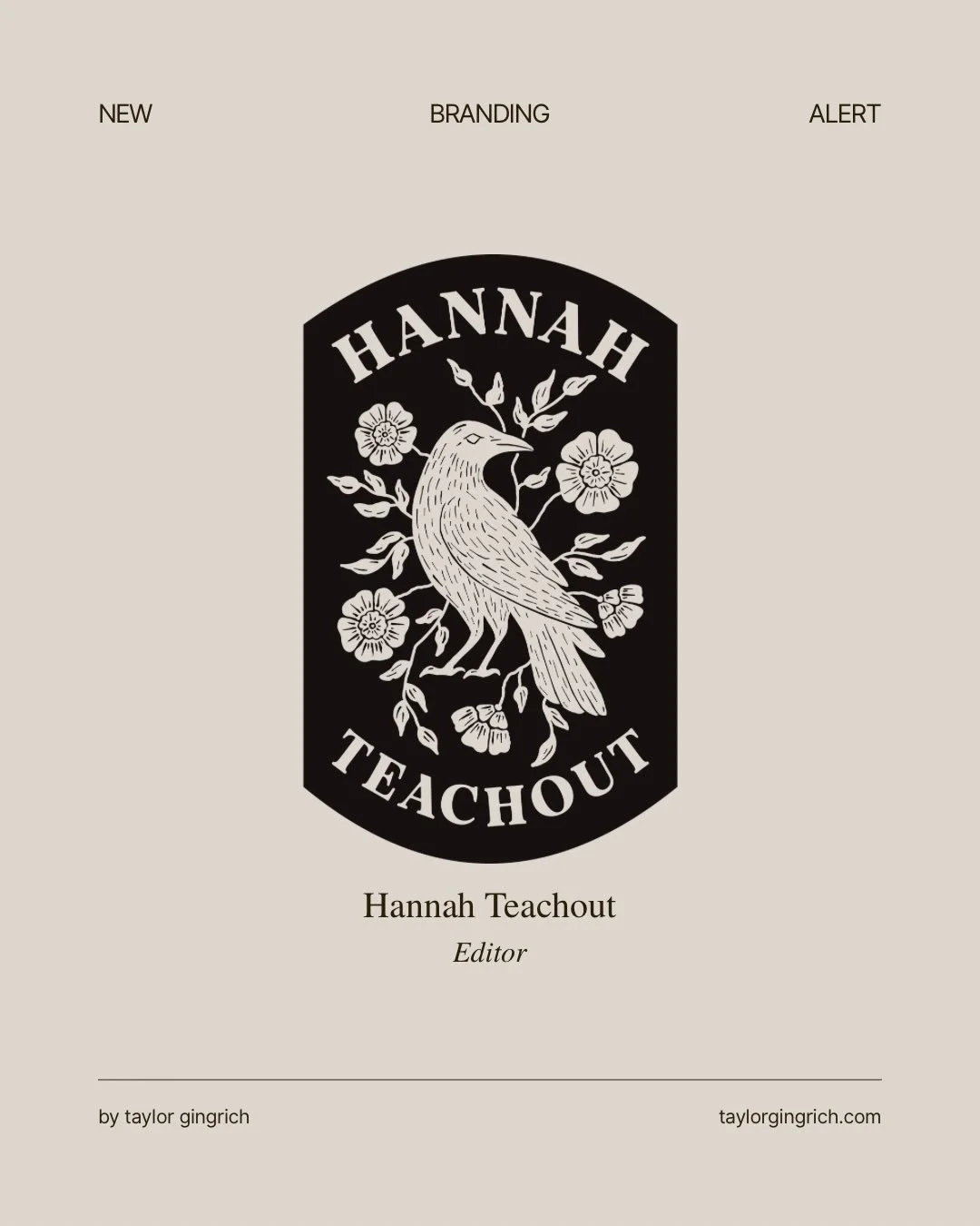 🍂 The MOST STUNNING branding for @hmteachout aka editor extraordinaire. What could possibly be better for a book lover than a moody, nature-inspired, hand illustrated visual identity package?

The beautiful bird, flowers and stems were hand drawn by