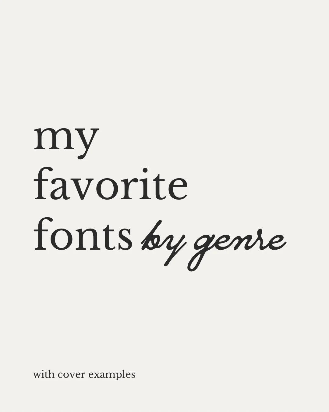 My favorite kind of post, a refreshing sip of design🍹As a designer, I could spend hours looking for the perfect font. Here are some of my favorites, and the book covers to match! I&rsquo;ve separated these out by the types of fonts I think work best