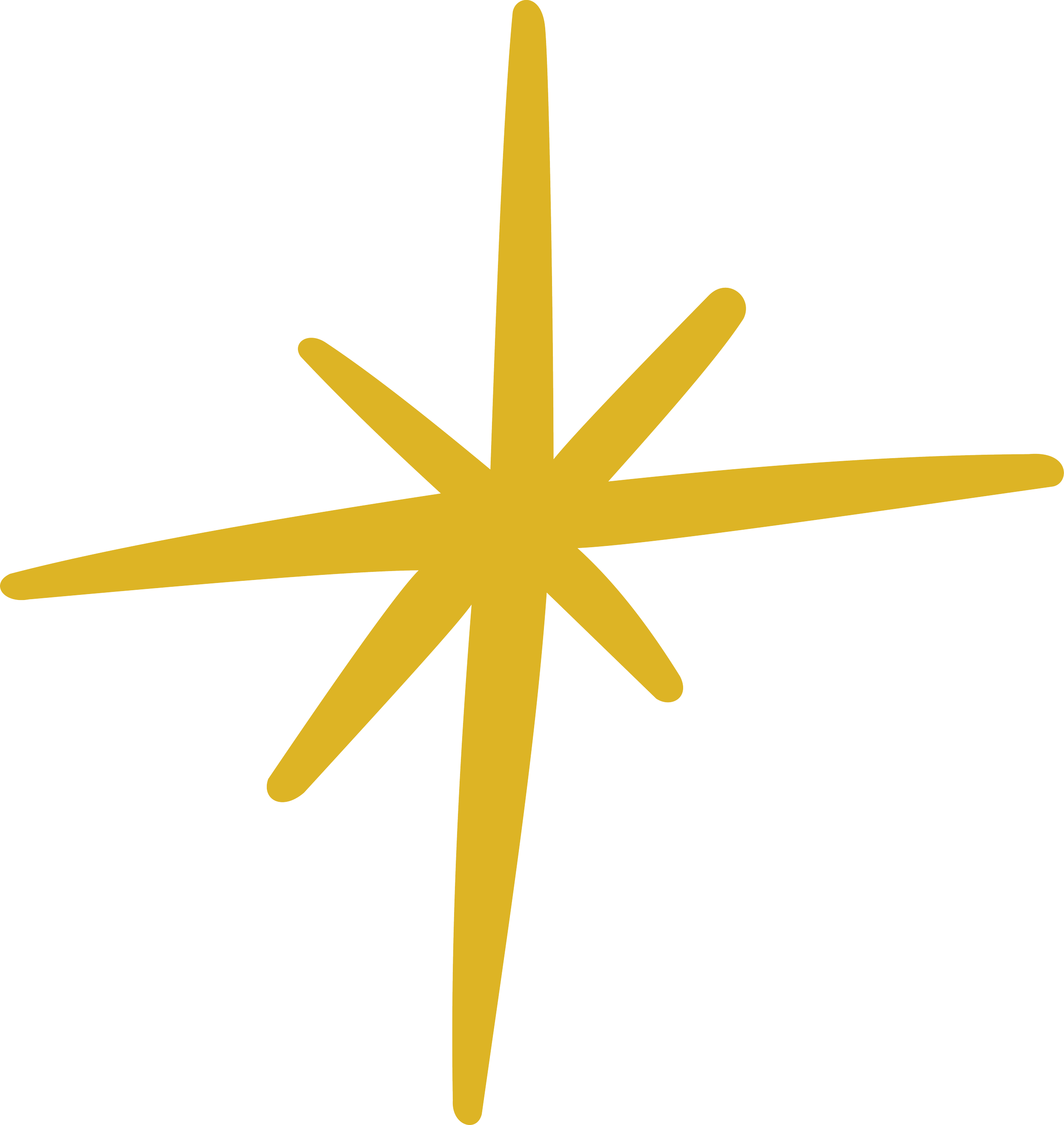 Gold-colored star-shaped design with eight elongated points on a transparent background.