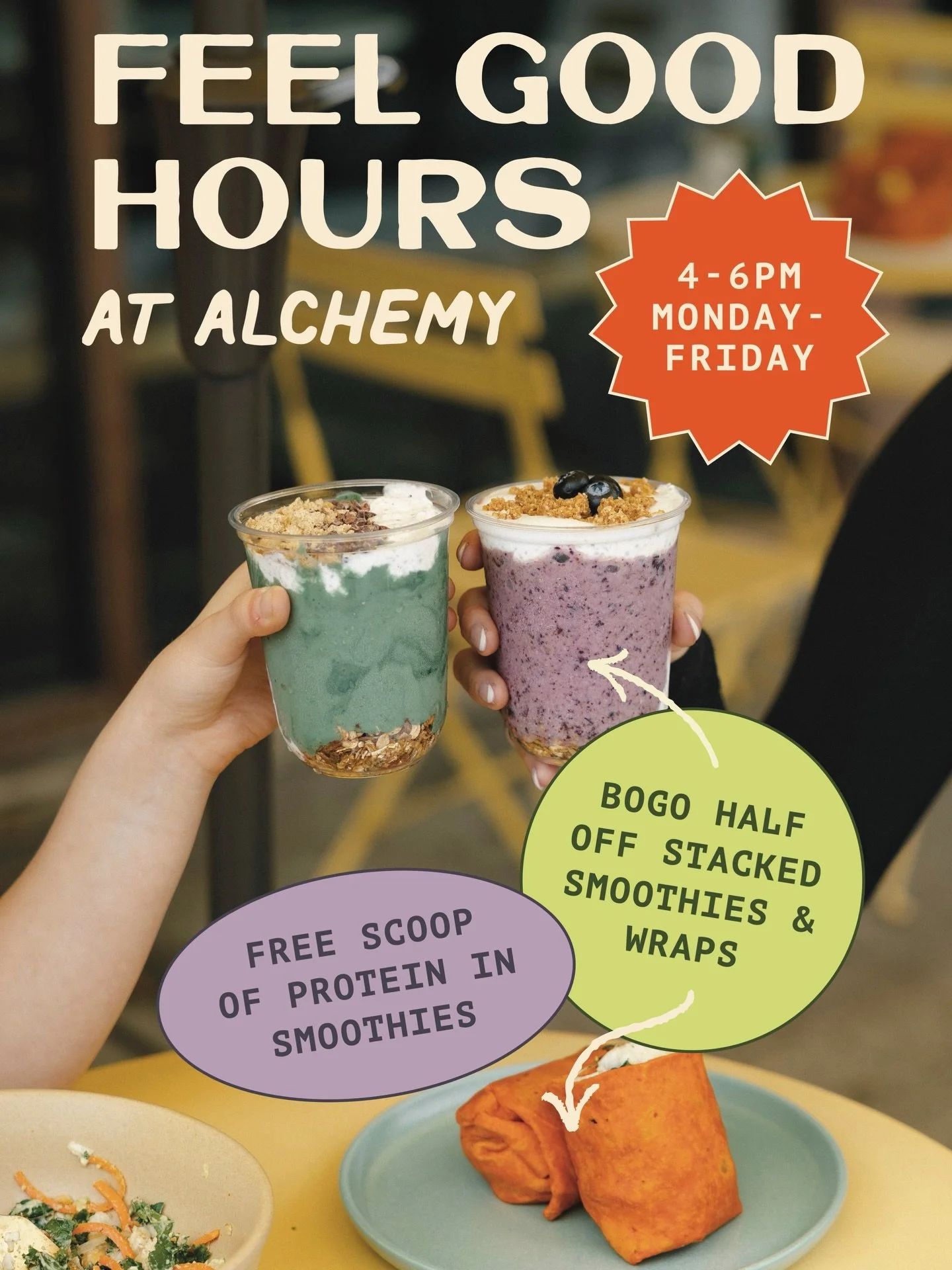 Start spreading the news! FEEL GOOD HOURS at Alchemy are here ✨