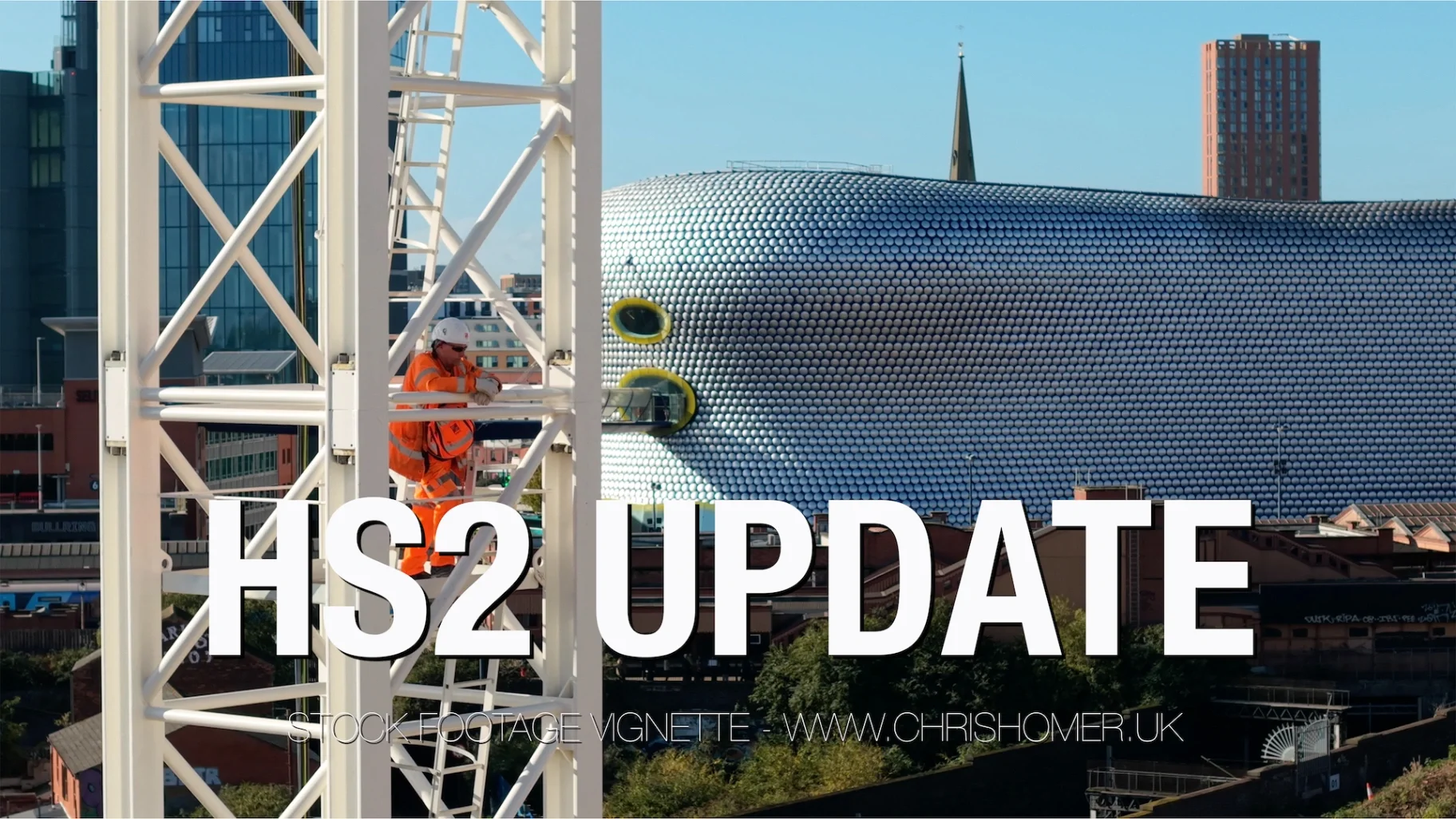 Birmingham HS2 progress update - Stock Video Footage