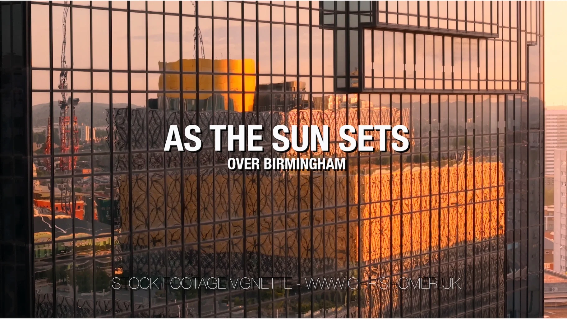 Birmingham UK sunset stock video footage