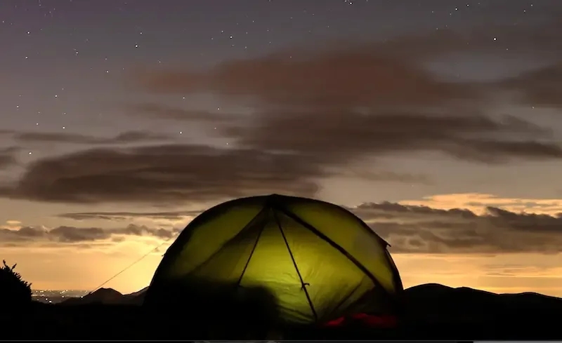 Wild camping timelapse