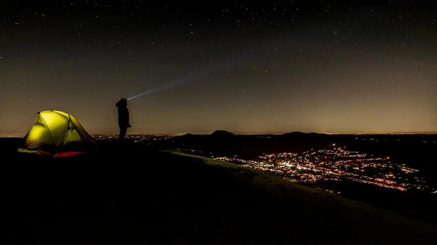 Another shot from the Shropshire Hills.
Wild camping on Ashlet, with a lightsaber