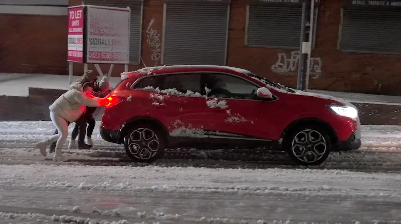 The Real Cost of Winter: Chaos of Snow Storm Goretti Stock Footage (Clip Pack #320)