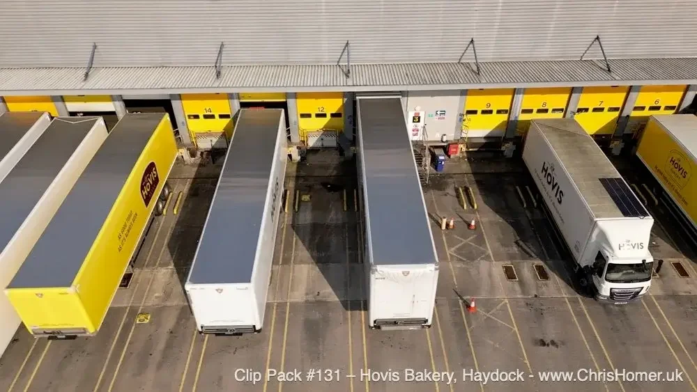 Hovis bakery drone stock footage