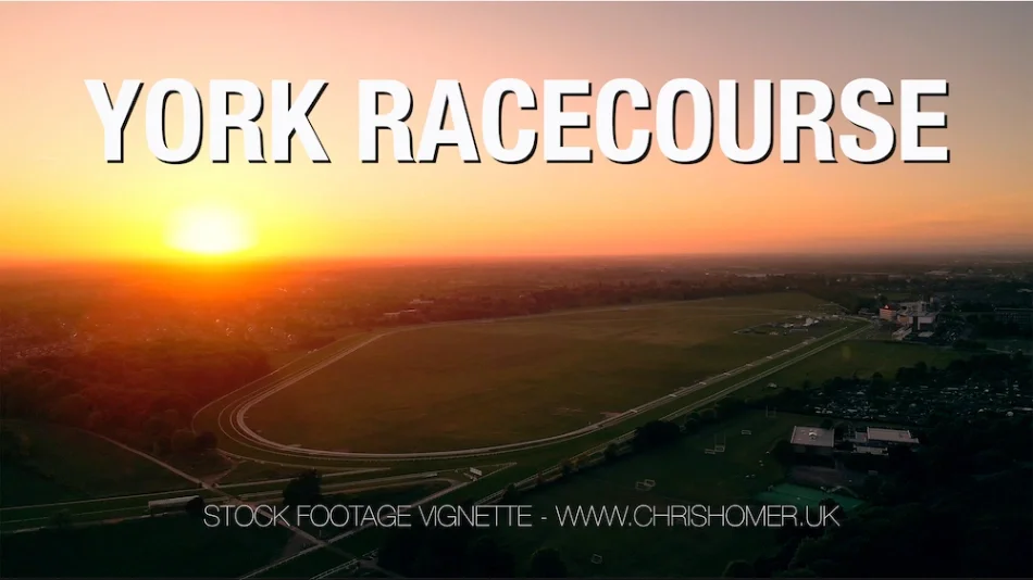 York Racecourse drone stock footage