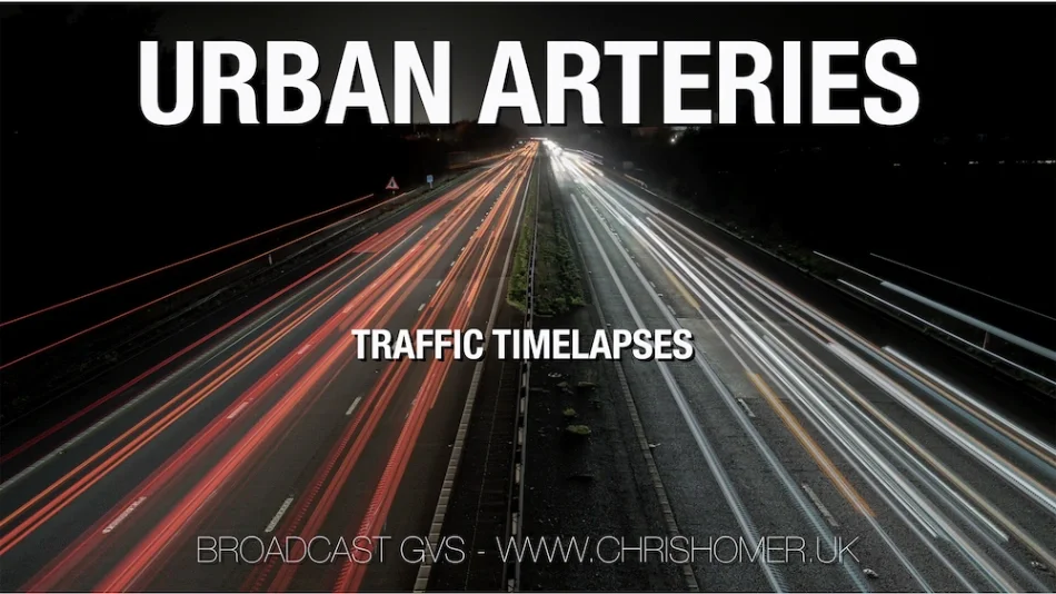 Traffic timelapses drone stock video footage