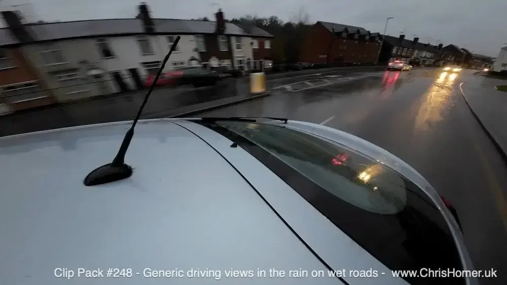 Generic driving views in rain stock video footage