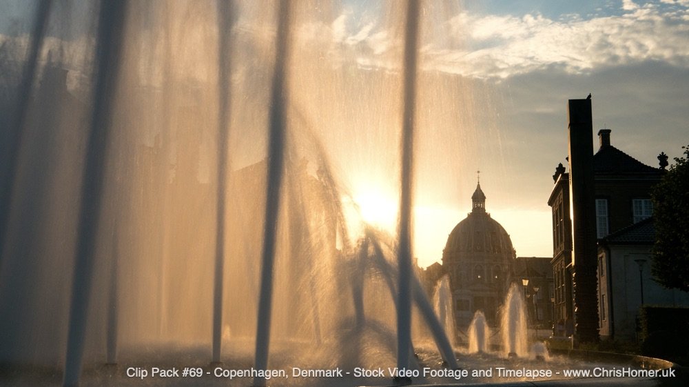 Palace sunset at Copenhagen Denmark stock video footage and timelapse