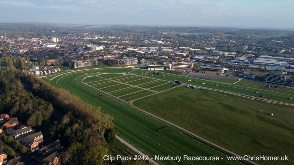 Newbury Racecourse Drone Stock Footage