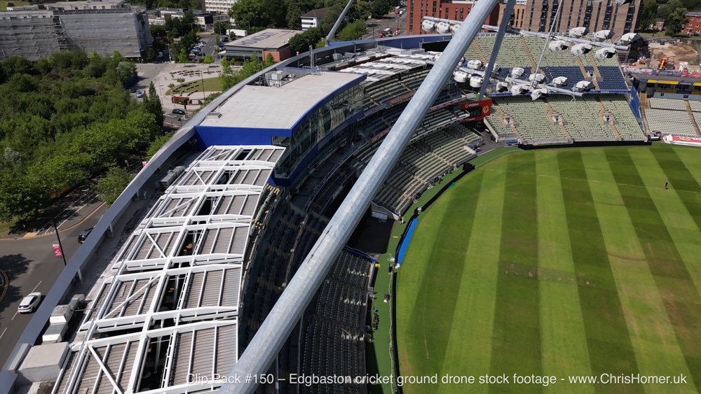 Birmingham edgbaston cricket ground stock footage drone view