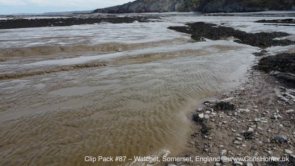 UK generic beach views stock video footage