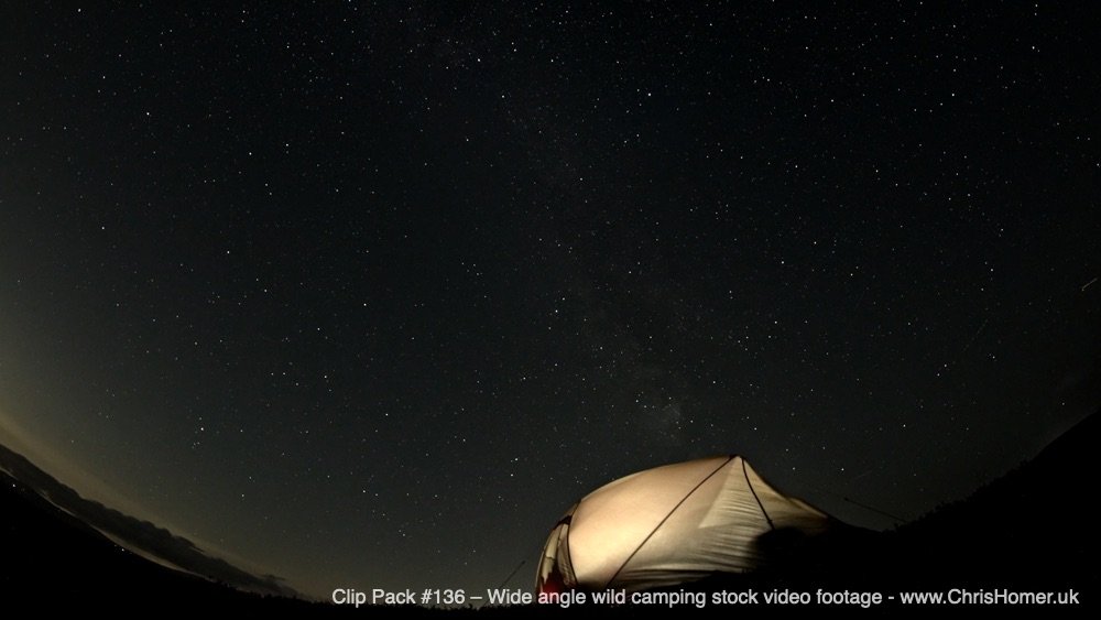 Wild camping timelapse stock footage
