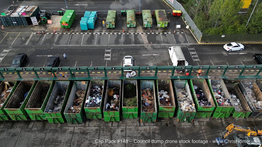 Council dump drone stock video footage