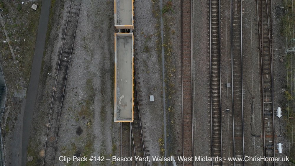Generic freight train drone footage