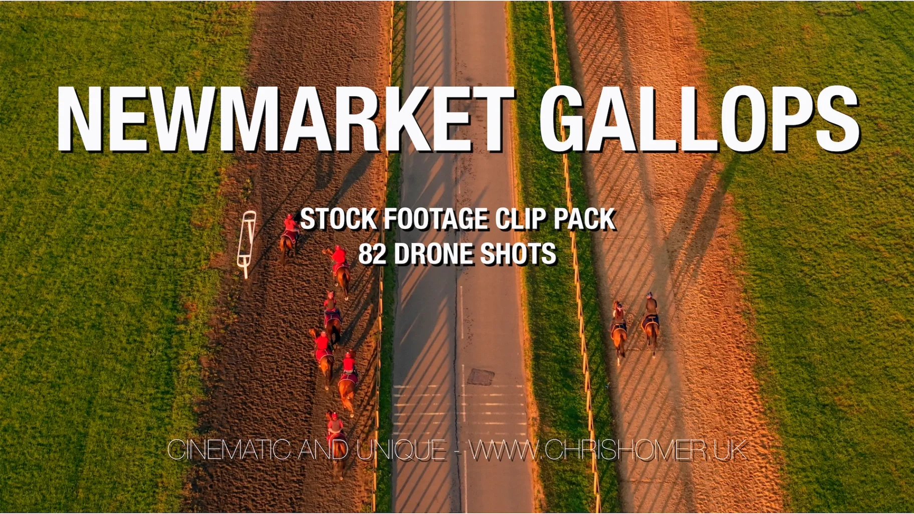Newmarket Gallops Drone Stock Footage