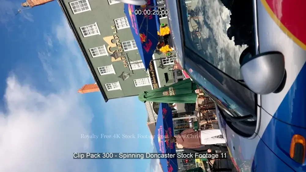 Clip Pack #300 - Spinning Doncaster Stock Video Footage