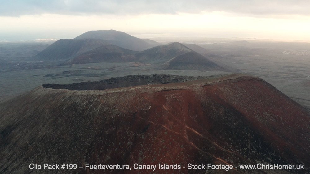 Fuerteventura volcano, Canary Islands β Drone Stock Footage