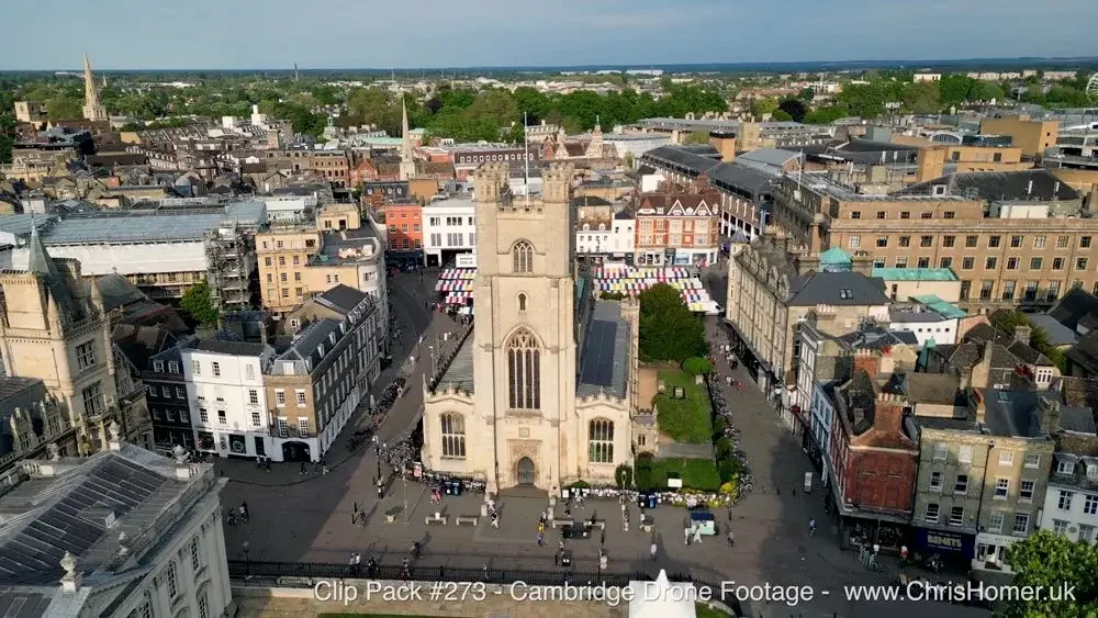 Cambridge Drone stock footage