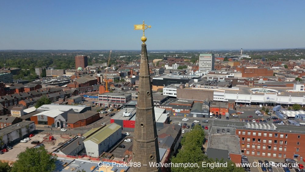A beautiful church in Wolverhampton, England, royalty free video