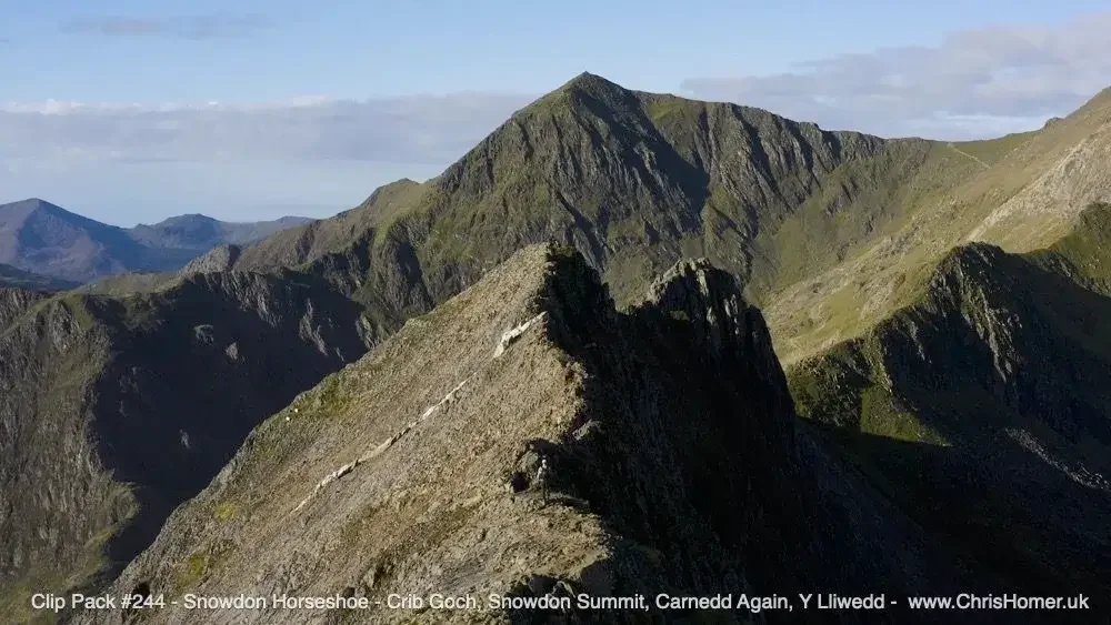 Clip Pack #244 – Snowdon Horseshoe Stock Footage with Climbing Crib Goch