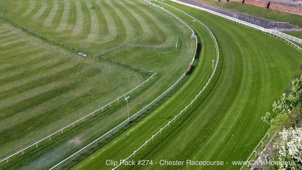 Chester Racecourse Drone Stock Video Footage