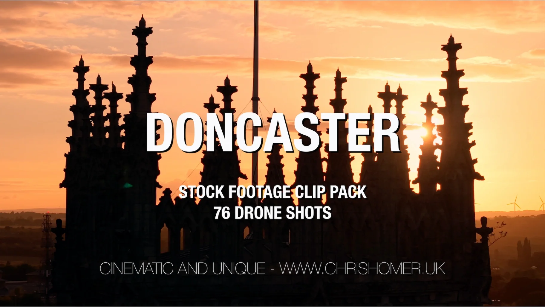 Doncaster drone stock video footage